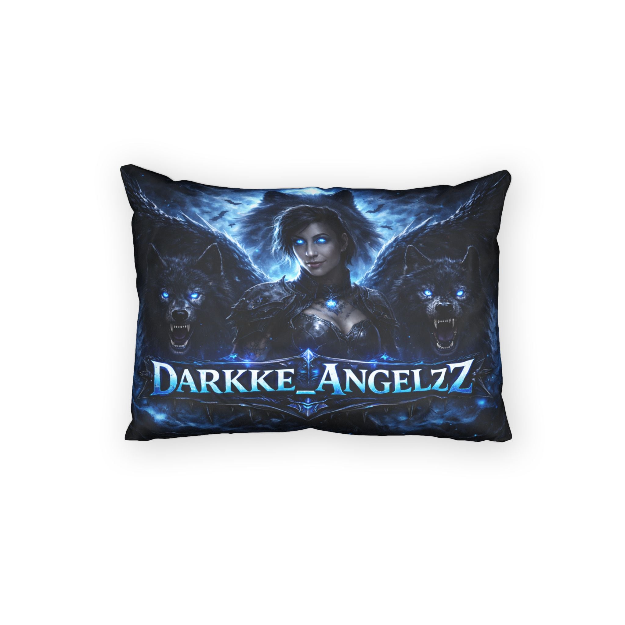 Dark Fantasy Pillow Sham — 'Darkke_Angelzz' Gothic Angel Decorative Pillowcase